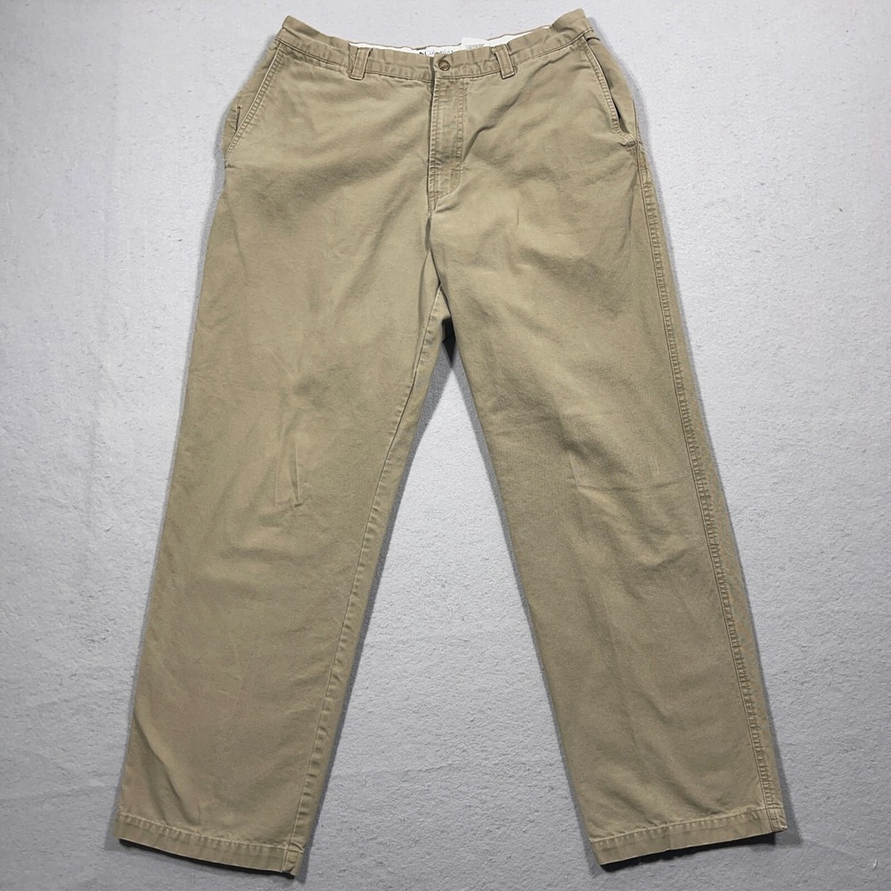 Columbia Pant Mens 35x32‎ Khaki Ultimate Canvas Outdoor Hiking Gorp Side Pocket
